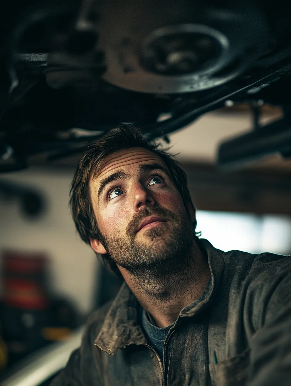American mechanic explaining vehicle repair costs funded by iou auto loan